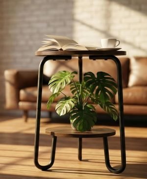 2-Tier Round Plant Table