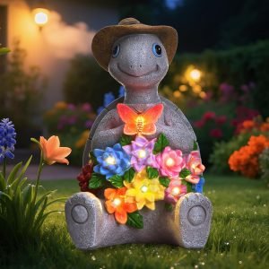 Solar Turtle Garden Decor Statue
