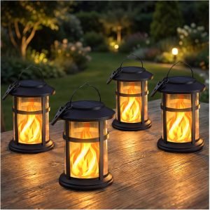 4-Pack Solar Lanterns Outdoor Waterproof