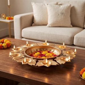 Handmade 12-Inch Metal Urli Bowl