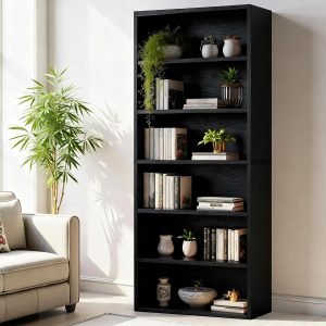 6-Tier 63-Inch Tall Open Bookshelf