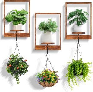 Solid Wood Hanging Planters for Indoor