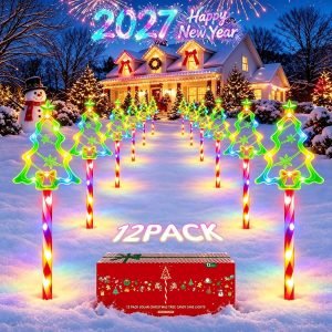 Solar Christmas Pathway Lights Outdoor