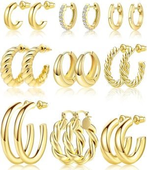 Gold Hoop Earrings