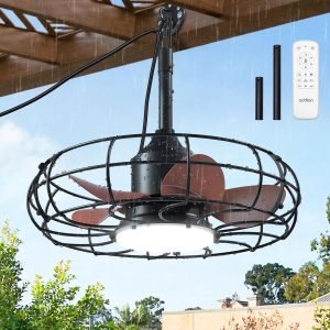 Outdoor Ceiling Fan with Light