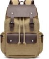 Retro Canvas & Leather Laptop Backpack