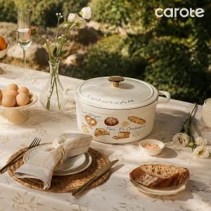 CAROTE Enameled Cast Iron Dutch Oven