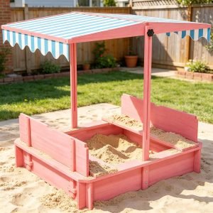 Sandbox with Lid and Canopy