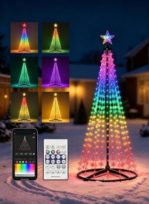 6FT Christmas Cone Tree Light