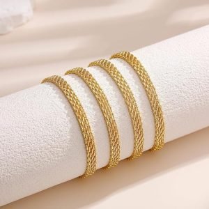GOLDEGG 925 Sterling Silver Mesh Bracelets