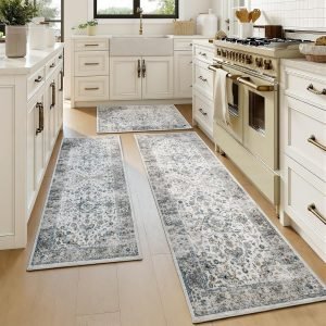 3Pcs Washable Kitchen Rugs