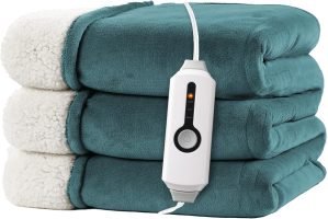 Electric Heated Blanket Throw – 50″ x 60″