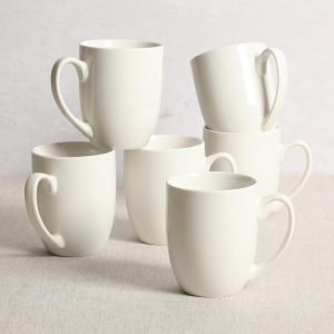 Home Great Essentials 16 Ounce Porcelain Coffee Mugs