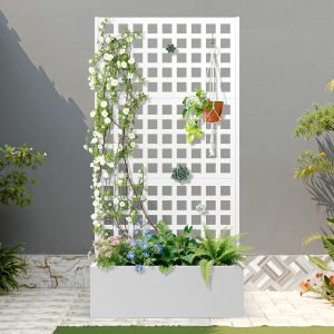 Outdoor Privacy Screen with Planter Box
