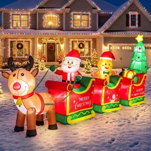 Christmas Inflatables Outdoor Decorations with LED