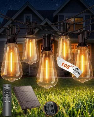 Solar-Powered Outdoor String Lights