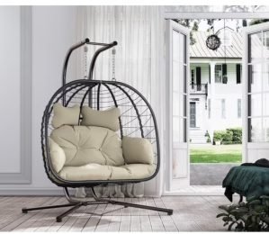 Double Wicker Swing Egg Chair At Walmart !!