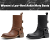 Women’s Low-Heel Ankle Moto Boots