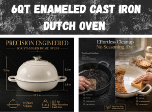 6QT Enameled Cast Iron Dutch Oven