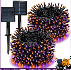 Solar String Lights Outdoor Waterproof 2 Pack